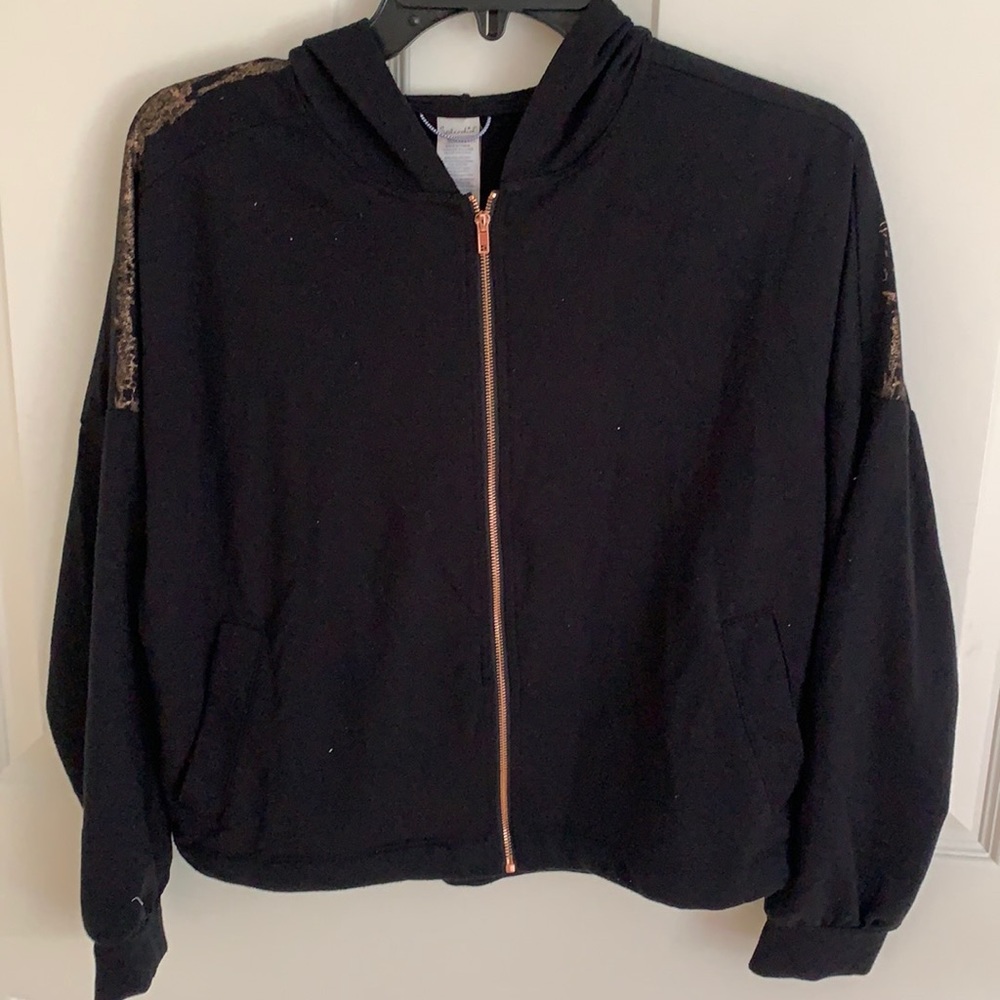 Splendid zip up with rose gold zipper